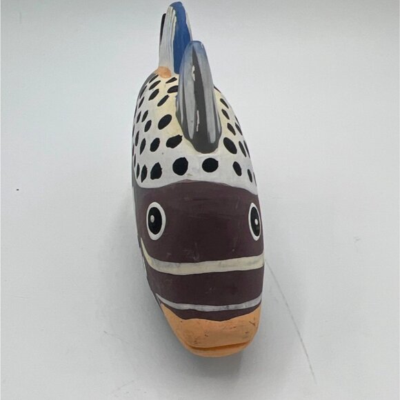 Clown Triggerfish Handcrafted Fish Decor Nautical Decor Marine Beach House Ocean - Picture 4 of 7